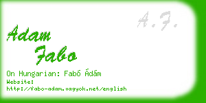 adam fabo business card